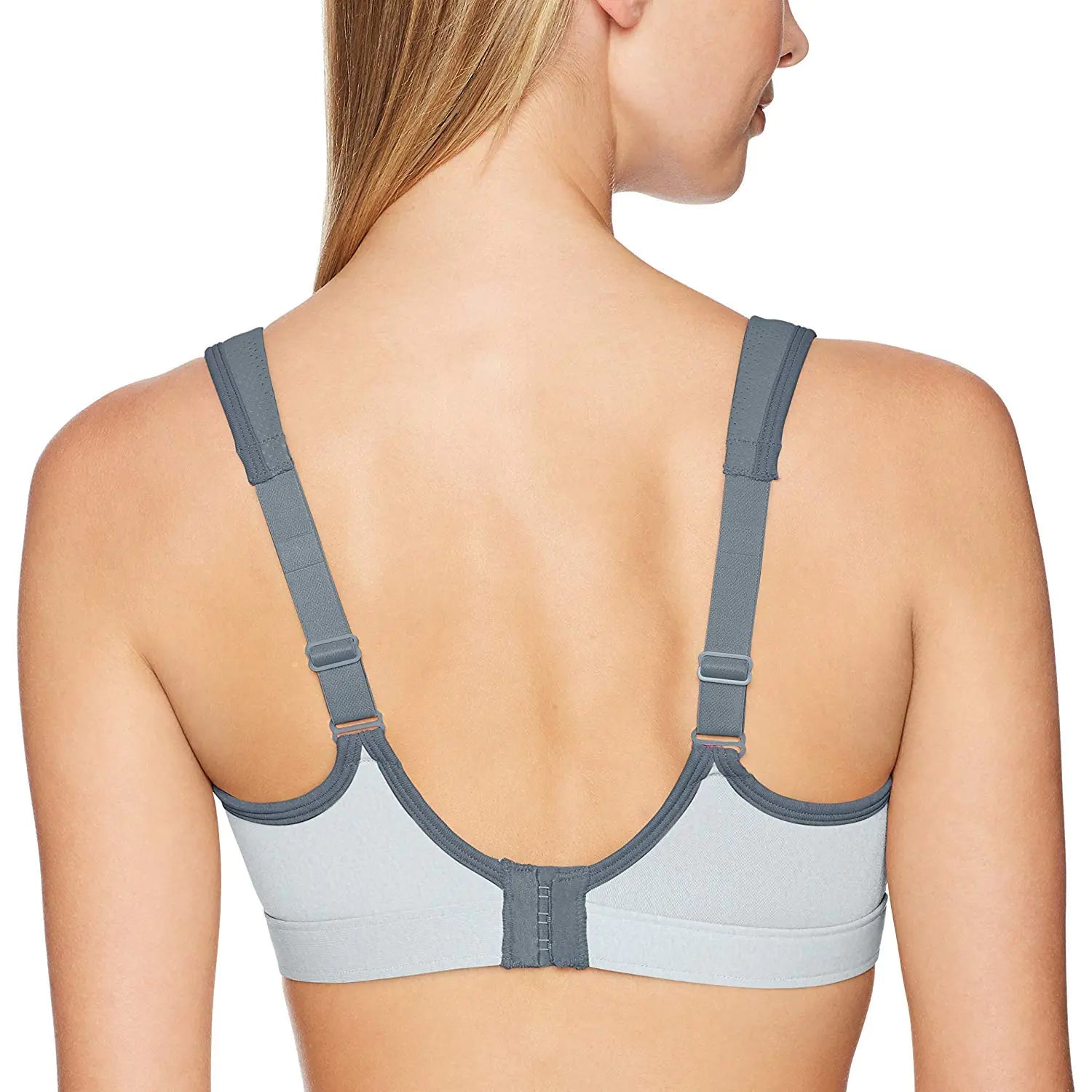 Champion Women's Sports Bra, Spot Comfort, Maximum Support, High-impact Sports Bra for Women 36D Oxford Heather/Medium Gray