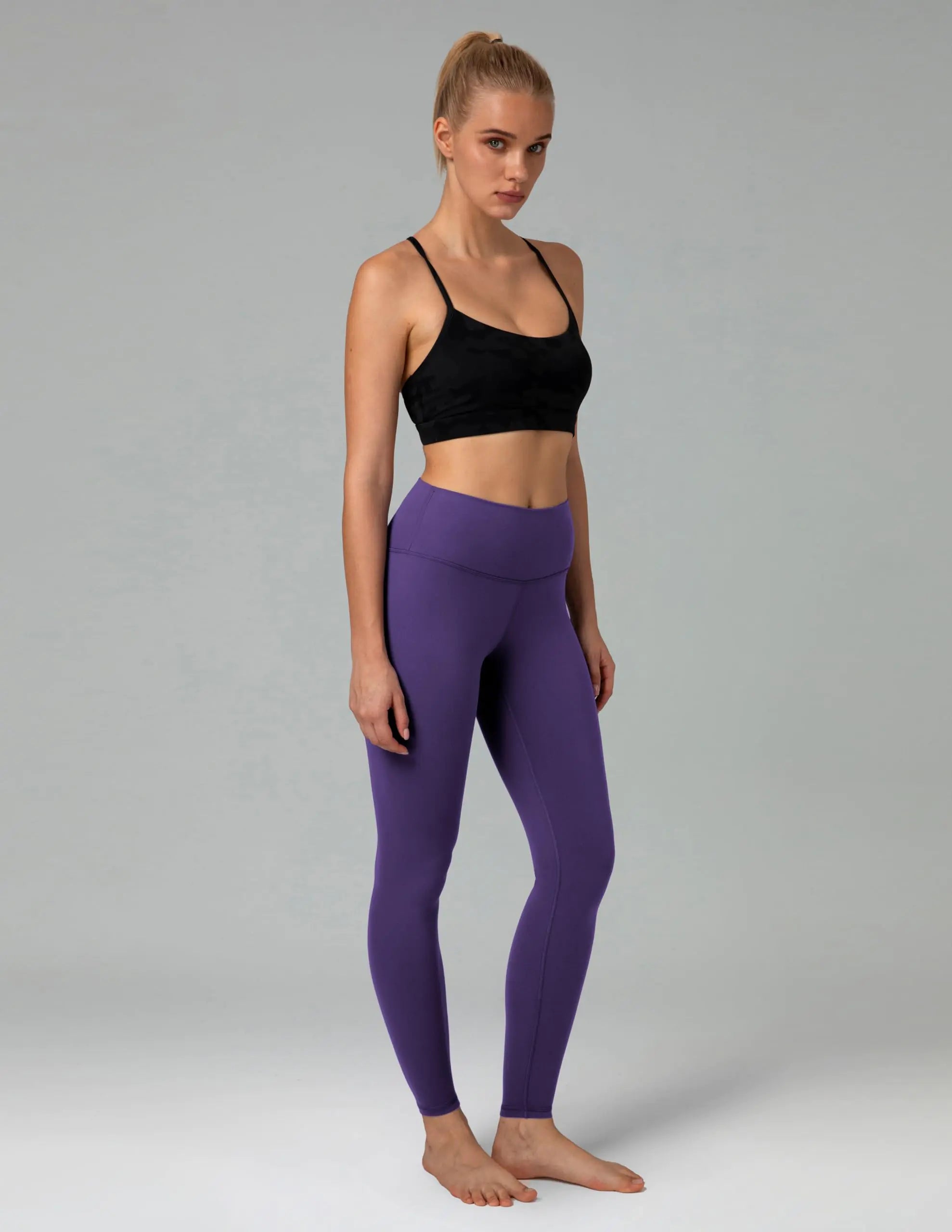 Colorfulkoala Women's Dreamlux High Waisted Workout Leggings 25" / 28" Inseam Yoga Pants X-Large Mulberry Purple