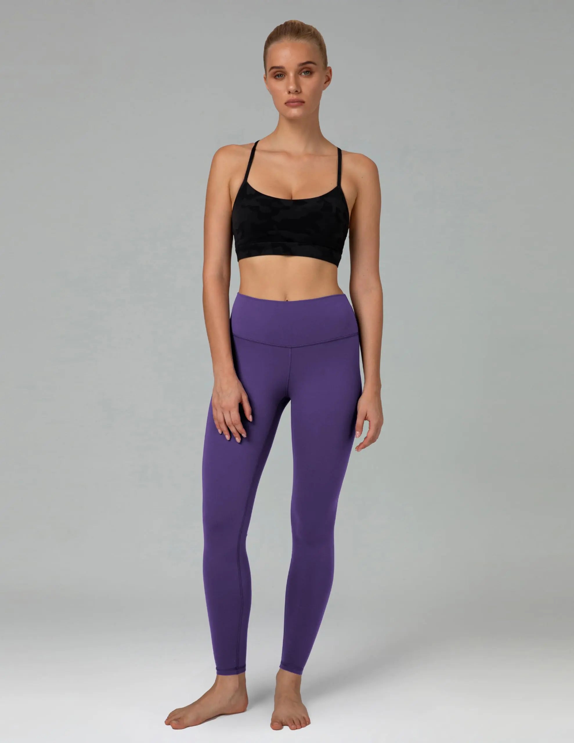 Colorfulkoala Women's Dreamlux High Waisted Workout Leggings 25" / 28" Inseam Yoga Pants X-Large Mulberry Purple